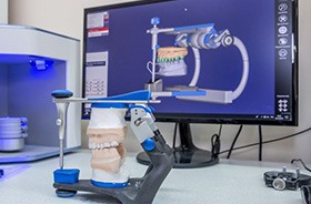 Dentures being created in high-tech laboratory