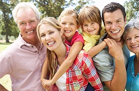 Happy smiling family