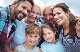 multiple generations smiling in New Haven