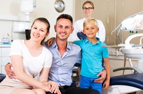 family at dentist