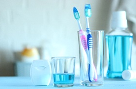 Floss, mouthwash, and toothbrushes — tools for oral hygiene