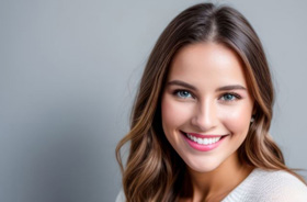Smiling young woman with perfect teeth