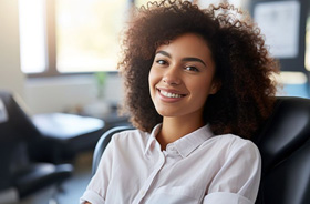 Portrait of happy, smiling dental patient