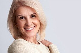 Older woman with healthy attractive smile